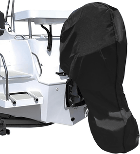600D Oxford Cloth Outboard Motor Cover, Waterproof UV Resistant Boat Engine Protective Cover for Yacht Fishing Boat（15-20HP） - SportZone.co.nz