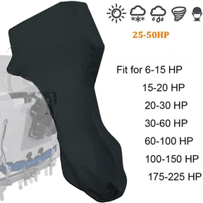 600D Oxford Cloth Outboard Motor Cover, Waterproof UV Resistant Boat Engine Protective Cover for Yacht Fishing Boat（175-225HP） - SportZone.co.nz