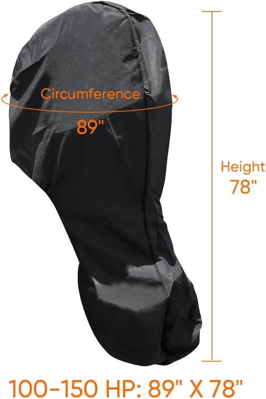 600D Oxford Cloth Outboard Motor Cover, Waterproof UV Resistant Boat Engine Protective Cover for Yacht Fishing Boat（20-30HP） - SportZone.co.nz