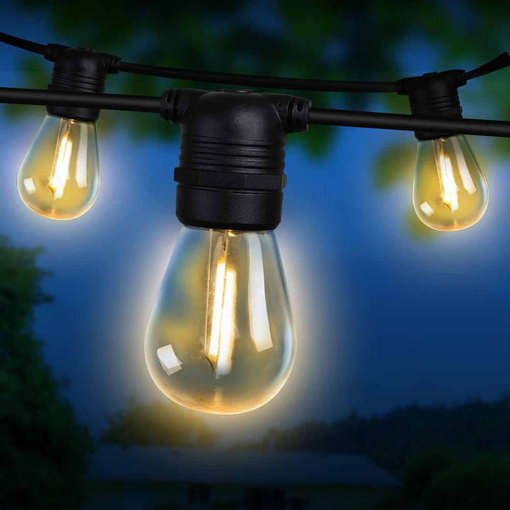 68m LED Festoon String Lights Christmas Decorations Wedding Party Outdoor Garden - SportZone.co.nz
