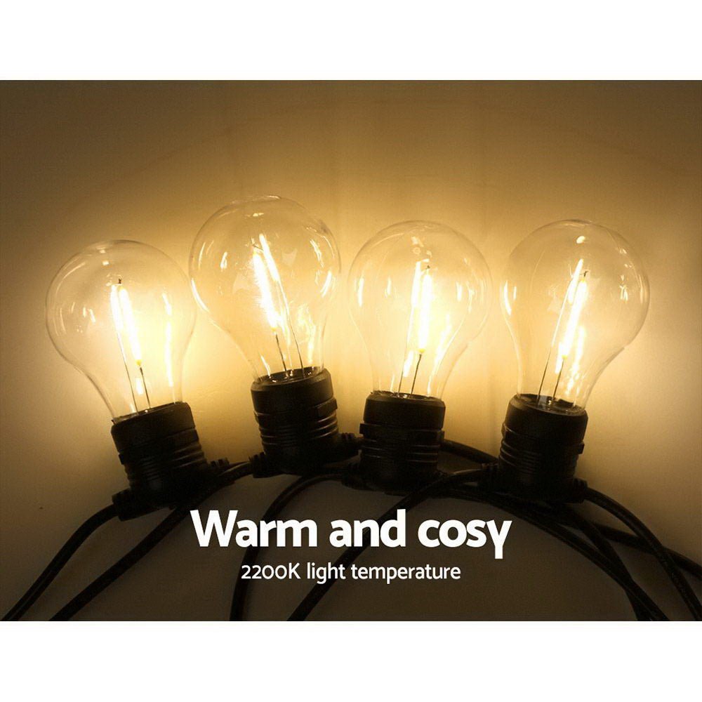 68m LED Festoon String Lights Outdoor Christmas Decorations Wedding Garden Party - SportZone.co.nz