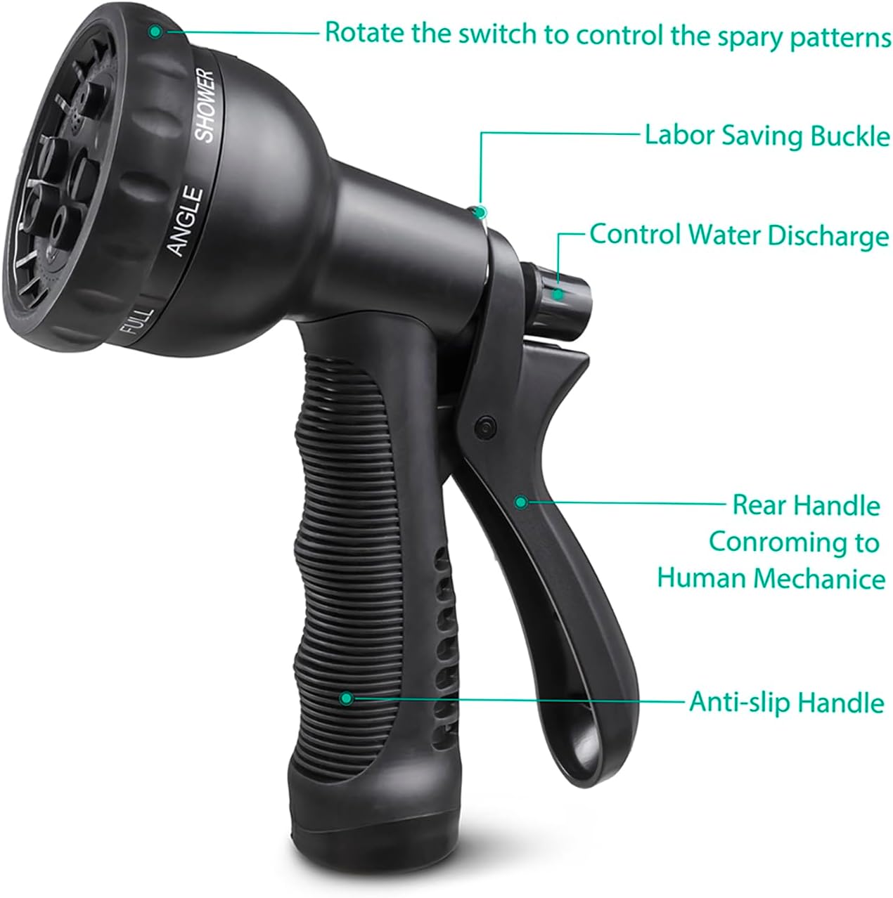 75FT Expandable Garden Hose NZ – 8 Spray Modes, Flexible Water Hose with Shut - Off Valve - SportZone.co.nz