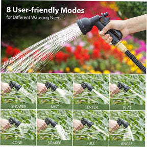 75FT Expandable Garden Hose NZ – 8 Spray Modes, Flexible Water Hose with Shut - Off Valve - SportZone.co.nz
