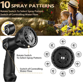 75FT Expandable Garden Hose with 10 Spray Nozzle - SportZone.co.nz