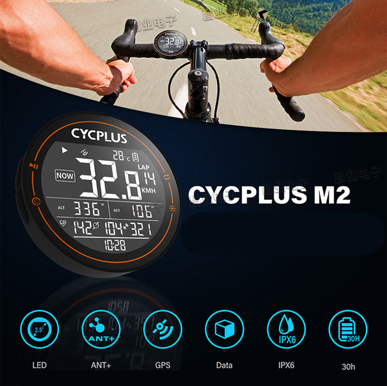 CYCPLUS M1 Racer Plus Bicycle GPS Stopwatch Cycling Computer Speedometer Odometer Bluetooth ANT+