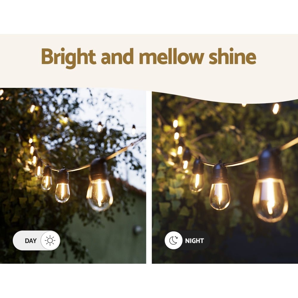 95m Festoon Lights Christmas Fairy String Lights Outdoor Party Garden Decor - SportZone.co.nz