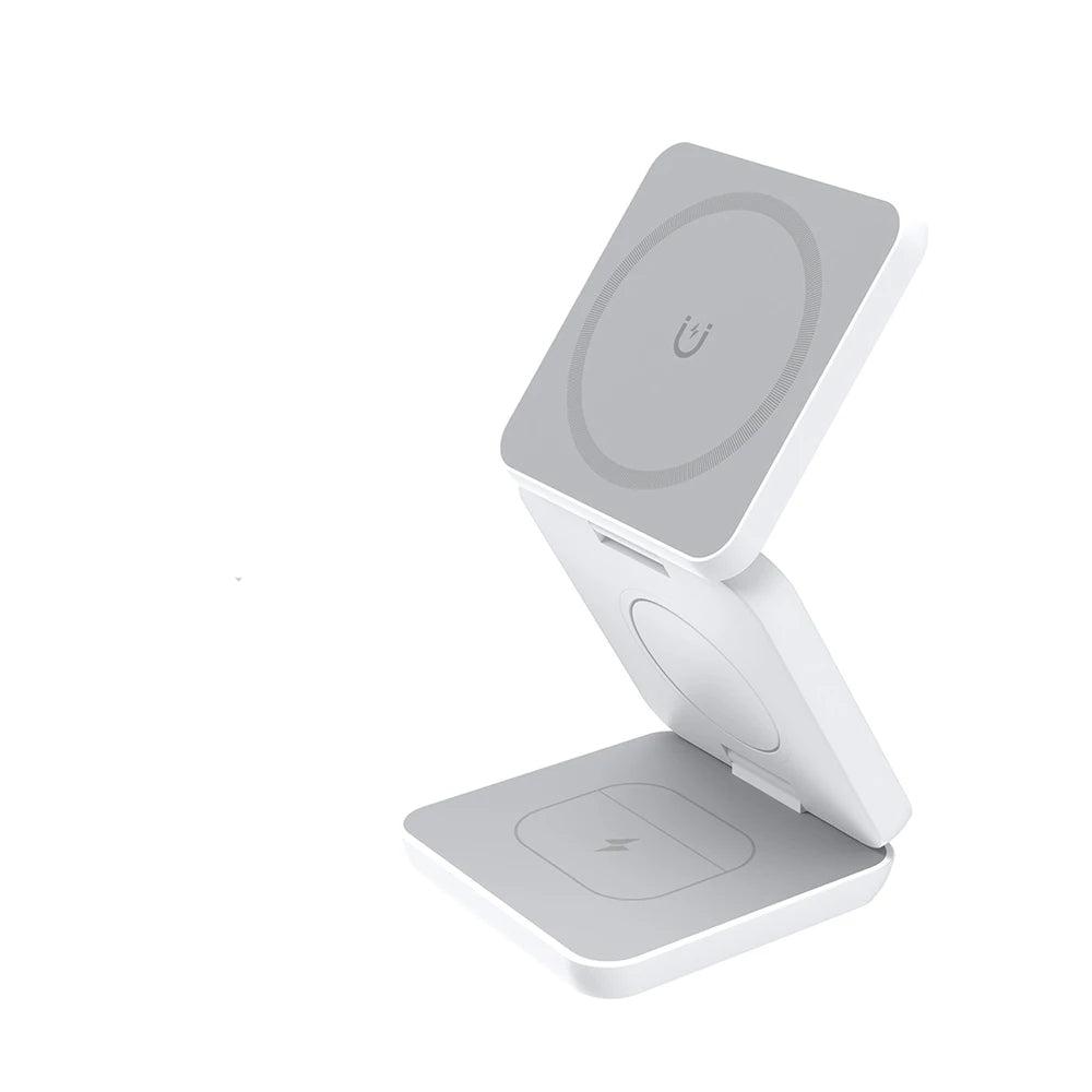 3-in-1 Foldable Magnetic Wireless Charging Station for iPhone 12-15 Pro Max & Apple Watch 8/9