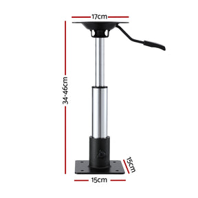 Seamanship Boat Seat Pedestal 34 - 46cm Adjustable Gas Lift 360 Degrees Swivel