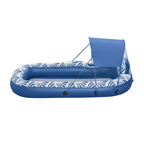 Bestway Inflatable Floating Float Lounger with Sunshade Canopy 1.98Mx1.12M Blue