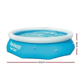 Bestway Swimming Pool 305x76cm Above Ground Round Inflatable Pools 3800L