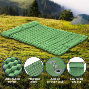 Weisshorn Self Inflating Mattress Camping Sleeping Mat Air Bed Pad Double Pillow