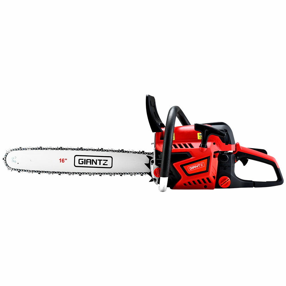 Giantz Chainsaw Petrol 45CC 16" Bar Commercial E-Start Pruning Chain Saw