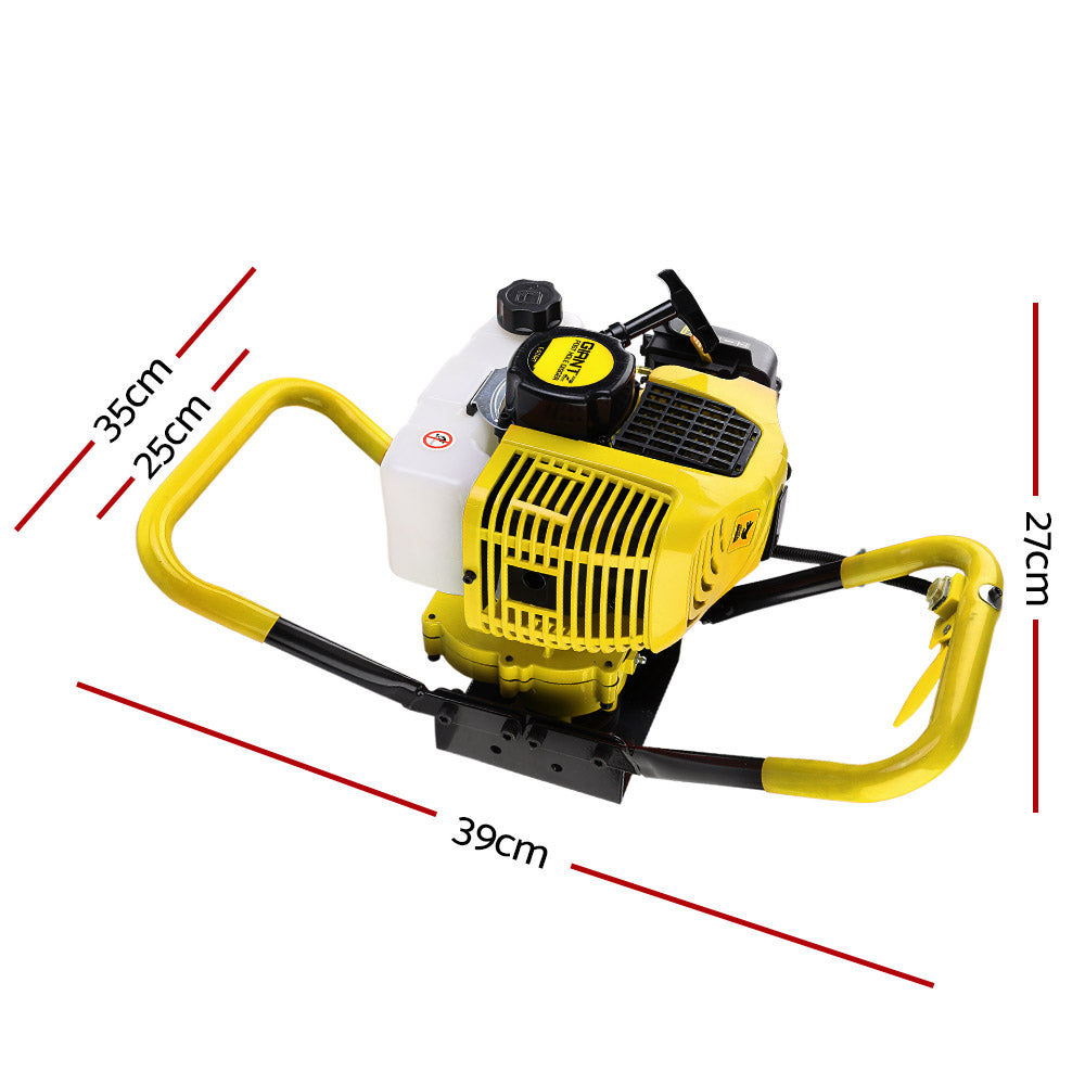 Giantz 80CC Post Hole Digger Motor Only Petrol Engine Yellow