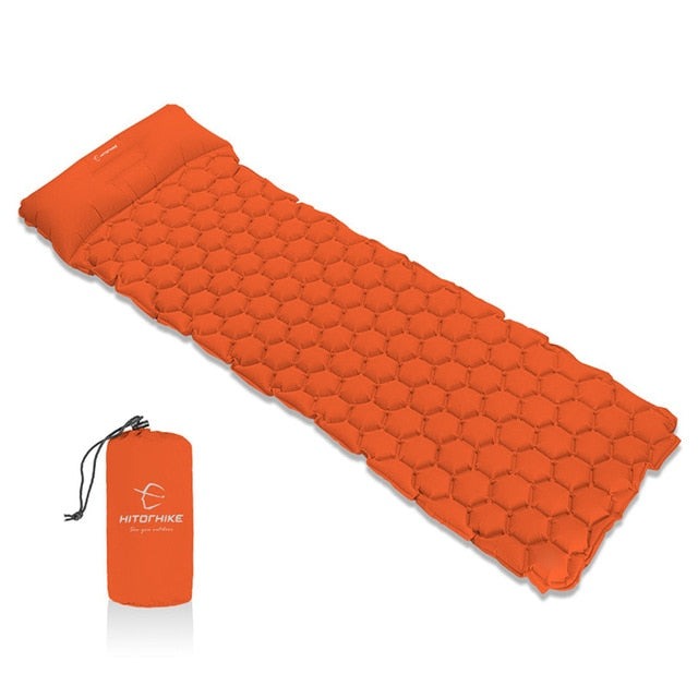 Elevate Outdoor Comfort: Hitorhike Inflatable Sleeping Pad with Pillow - The Ultimate Camping Mat