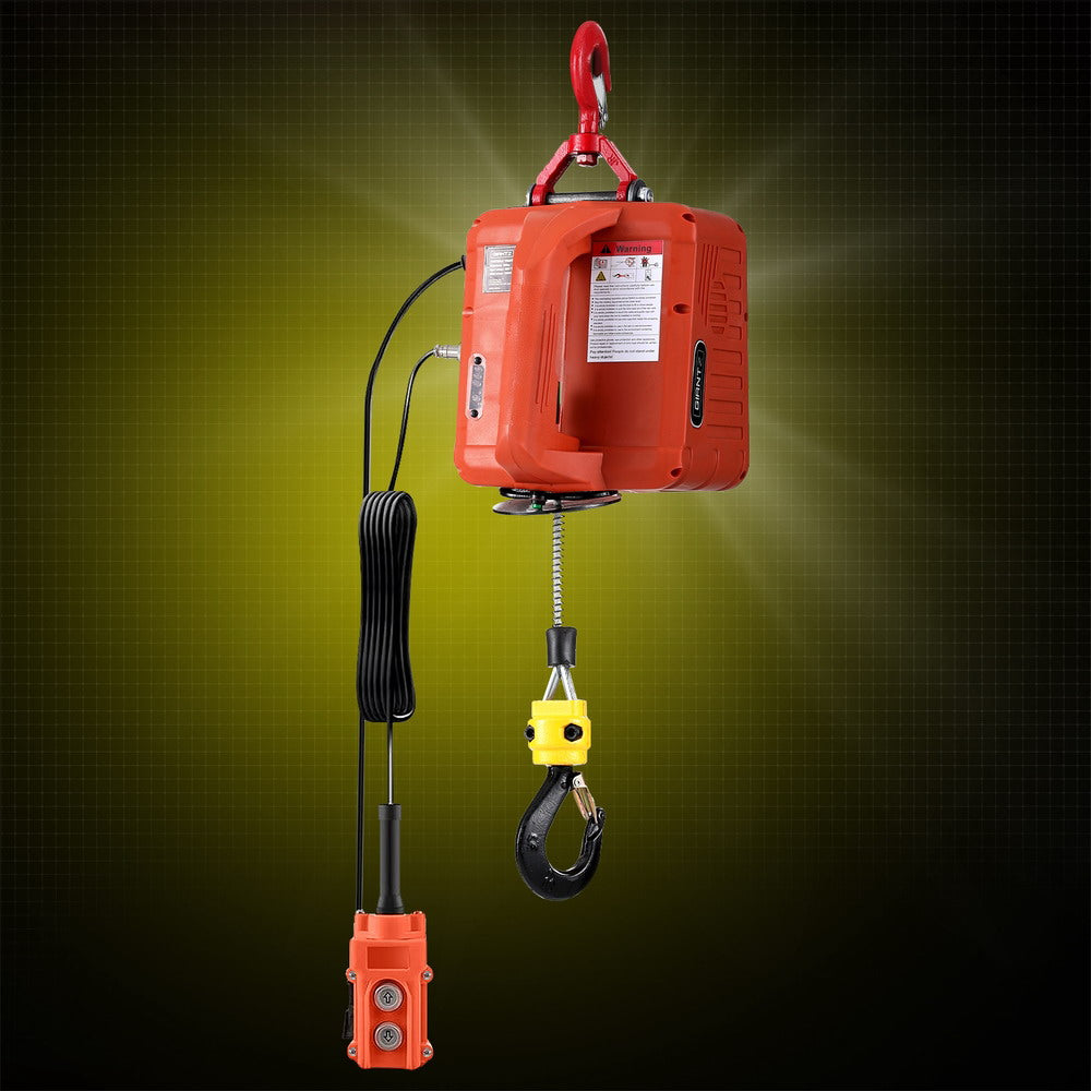 Giantz Electric Hoist Winch 500KG Wired/Wireless Remote Control