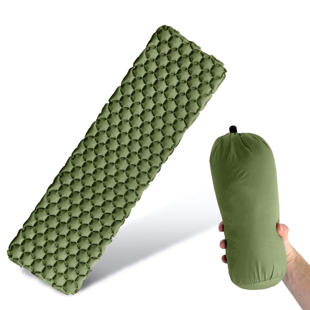 Outdoor Camping Air Mattress: Waterproof, Inflatable Pad Ideal for Backpacking, Hiking, Travel, and Beach Use.