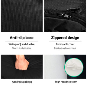 Artiss Floor Lounge Sofa Camping Chair Black