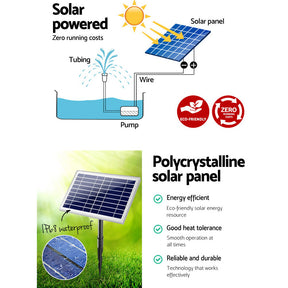 Gardeon Solar Pond Pump Submersible Water Fountain Kit 6.6FT