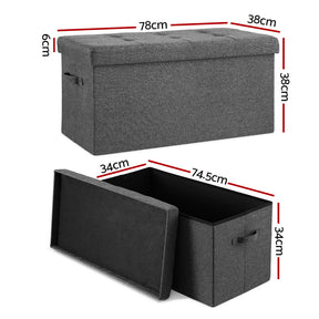 Artiss Storage Ottoman Foot Stool Rest Foldable