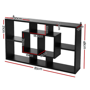 Artiss Floating Wall Shelves Bookshelf Black
