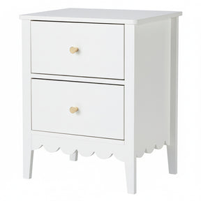 Artiss Bedside Table 2 Drawers Bedroom Storage Nightstand White