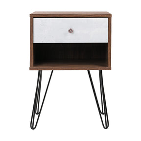 Artiss Bedside Table 1 Drawers with Shelf - LARS