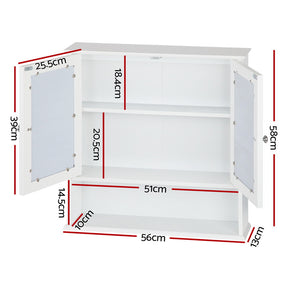 Artiss Bathroom Mirror Cabinet Storage Cupboard