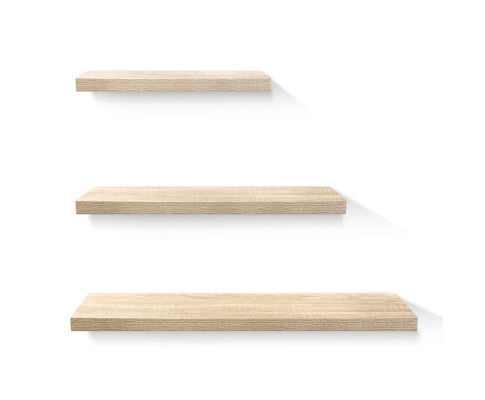 Artiss Floating Wall Shelf Set of 3 Oak