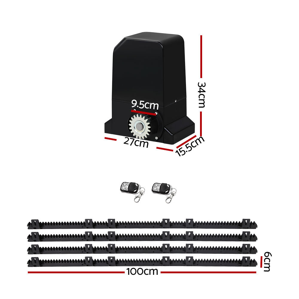 Lockmaster Automatic Sliding Gate Opener Kit 4M 1000KG