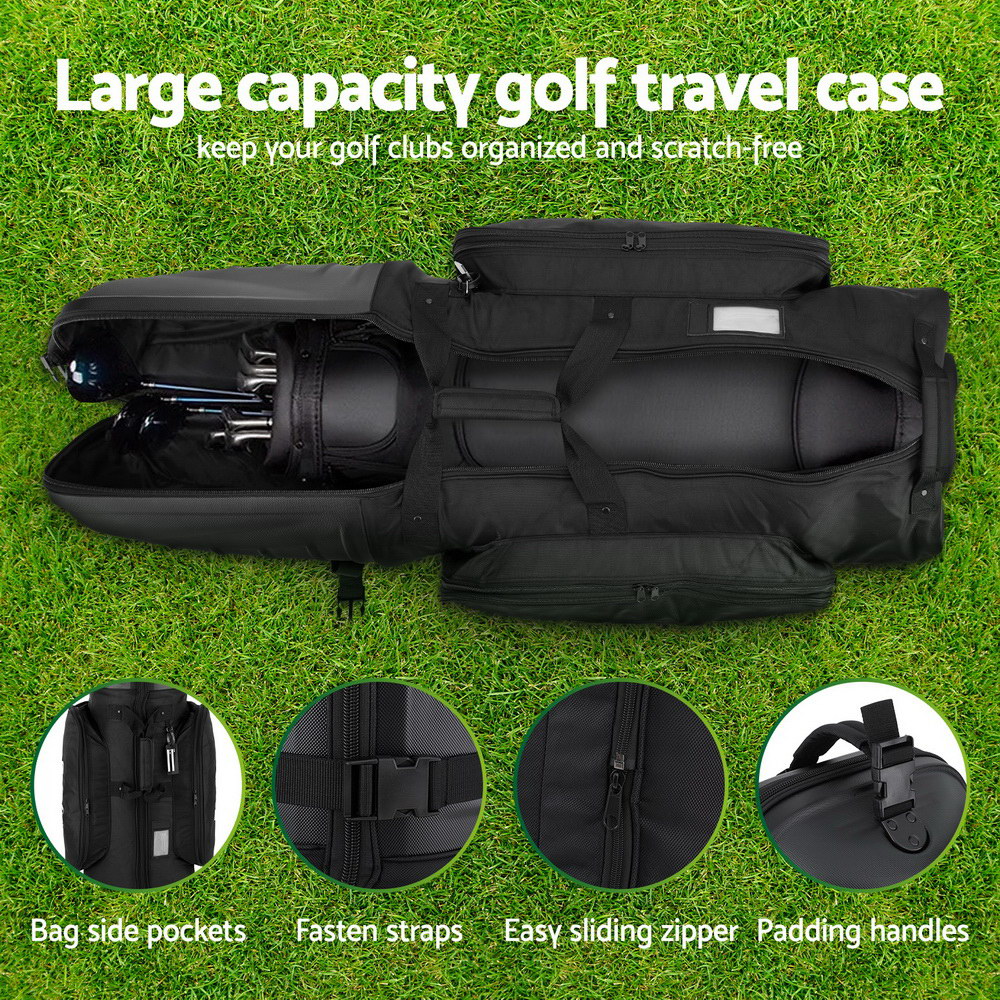 Everfit Golf Travel Bags for Airlines with Wheels Golf Clubs Hard Case Foldable