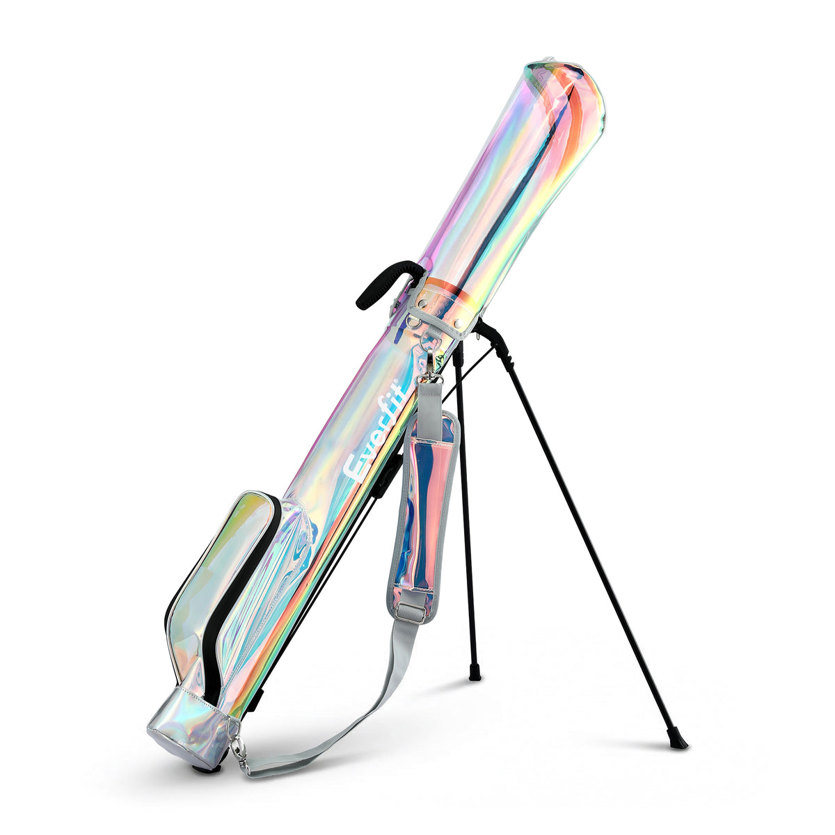 Everfit Golf Stand Bag Lightweight Sunday Pitch And Putt Bag Holographic