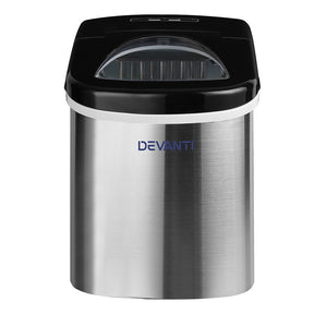 Devanti 2.4L Stainless Steel Portable Ice Cube Maker