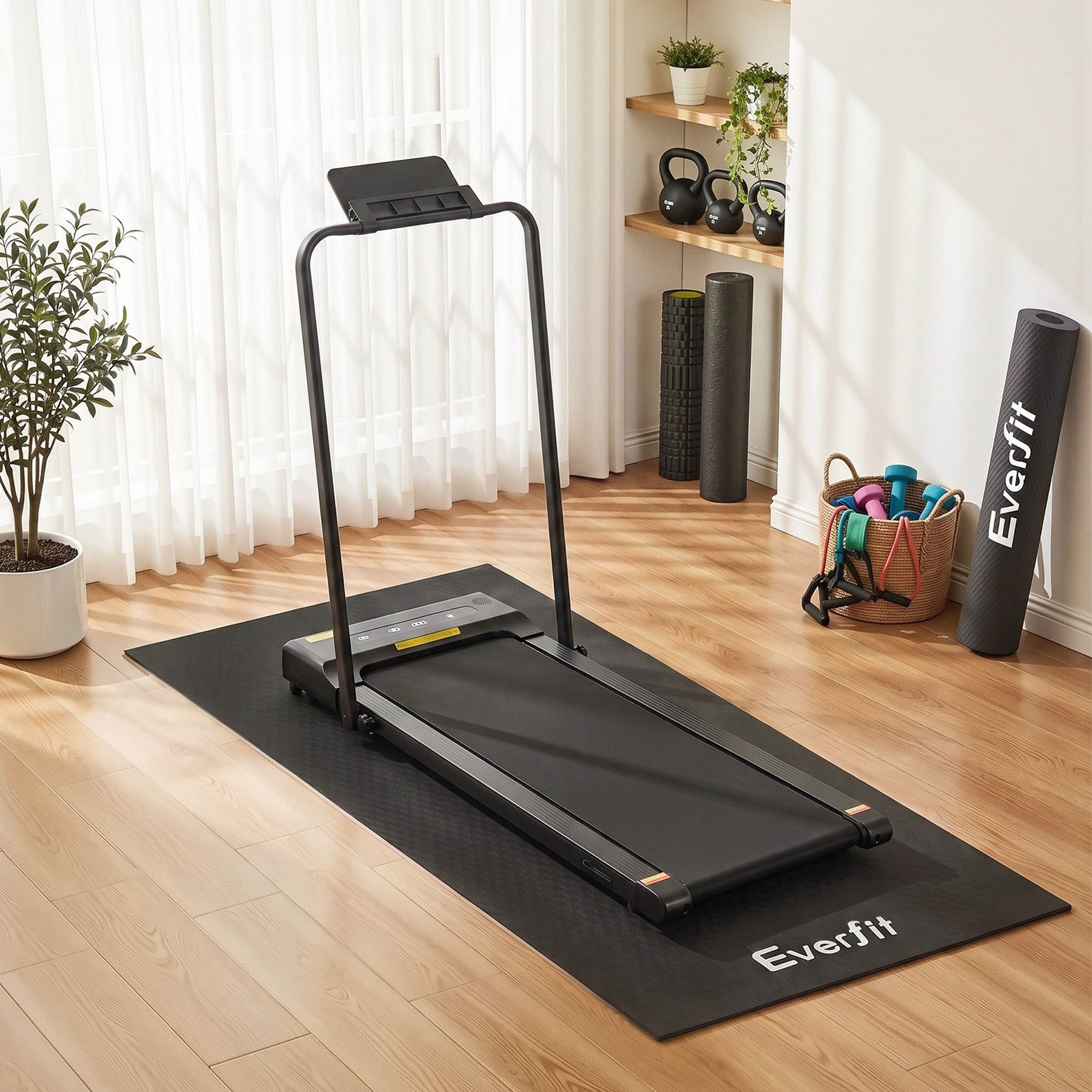 Everfit Exercise Equipment Mat Treadmill Floor Rug Home Gym Fitness Yoga 1.5M