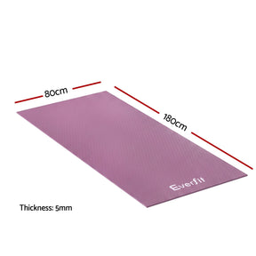 Everfit Exercise Equipment Mat 1.8M Treadmill Floor Rug Home Gym Fitness Purple