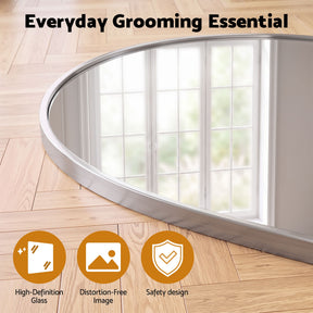 Embellir 61x41cm Silver Arch Wall Mirror