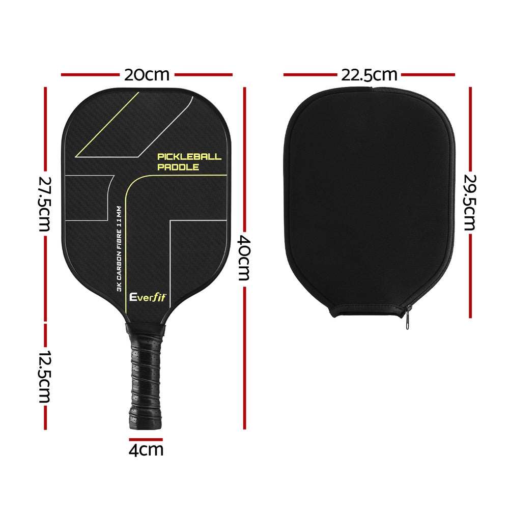 Everfit 2PCS Pickleball Paddles Set Outdoor Pickle Balls Rackets with Cover Bag Training