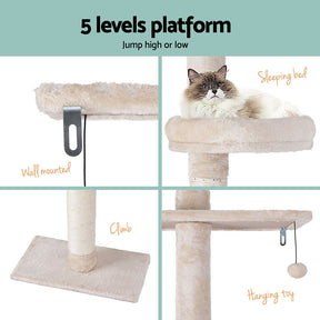 i.Pet Cat Tree 290cm Tower Scratching Cats Post Scratcher Floor to Ceiling Bed