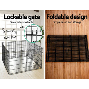 i.Pet 2x30" 8 Panel Dog Playpen Pet Fence Exercise Cage Enclosure Play Pen