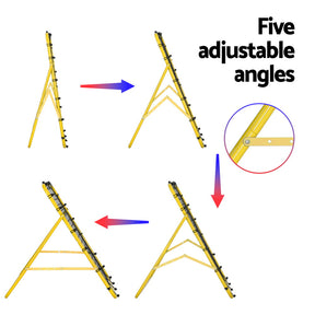 Everfit Baseball Soccer Net Rebounder Football Goal Net Sports Training Aid Yellow