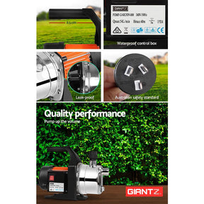 Giantz Garden Water Pump High Pressure 800W Max. Tank Rain Farm Irrigation House