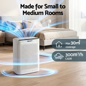 Devanti Air Purifier H12 HEPA Cleaner PM2.5 Display Spare Filter White