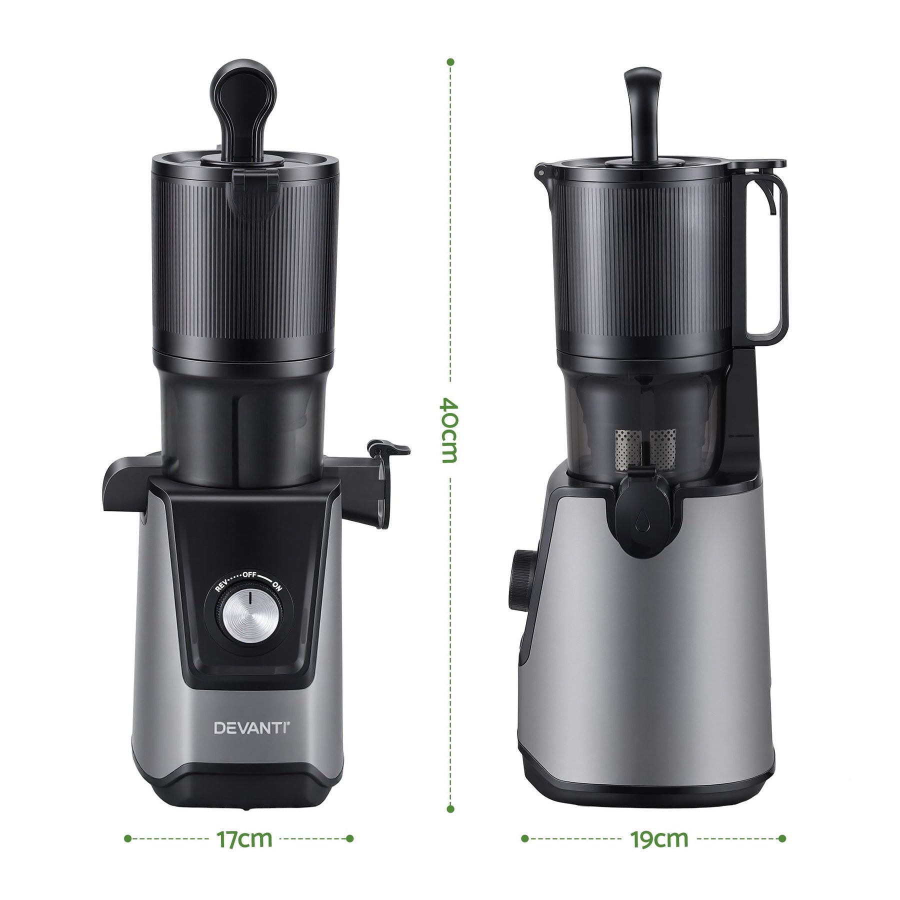 DEVANTI Slow Juicer Cold Press 200W for Fruit Vegetable Juice