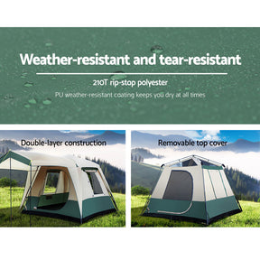 Weisshorn 4-Person Family Dome Tent | Quick Setup Camping Tent