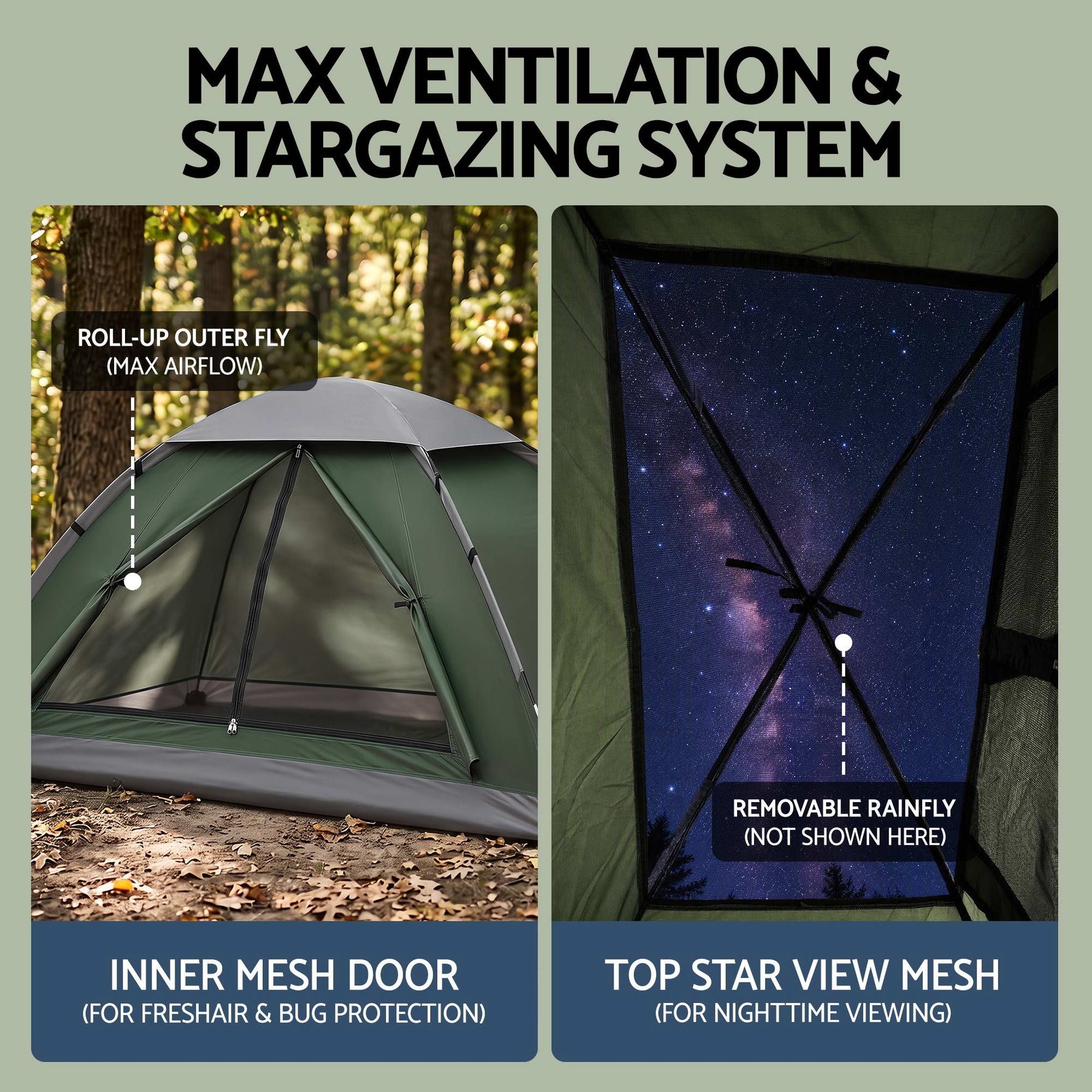 Weisshorn 1 Person Camping Tent Waterproof Hiking Vestibule Porch