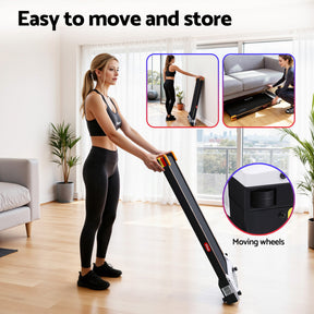 Everfit 2-in-1 Walking Pad Treadmill with Massage Function 380mm Black