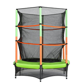 Everfit 4.5FT Trampoline for Kids Trampoline w/ Enclosure Safety Net Rebounder Gift Green