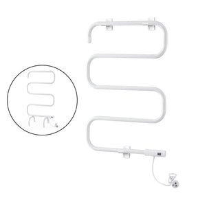 Devanti Heated Towel Rail Freestanding Wall Mounted S-Shape Electric Warmer Rack
