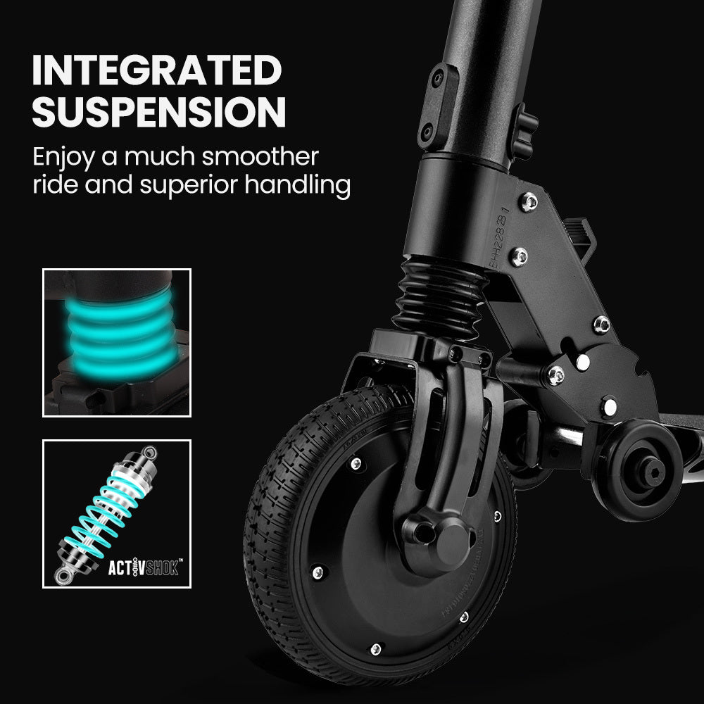 ALPHA Peak 300W Electric Scooter 10Ah Suspension Adults & Teens Black