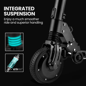 ALPHA Peak 300W Electric Scooter 10Ah Suspension Adults & Teens Black