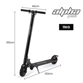 ALPHA Peak 300W Electric Scooter 10Ah Suspension Adults & Teens Black